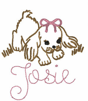 Puppy Outline Embroidery Design Puppy Outline Embroidery Design