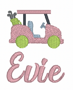 Mini Golf Cart Embroidery Design Mini Golf Cart Embroidery Design