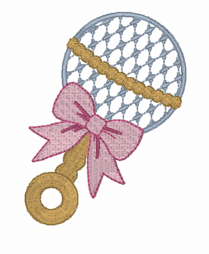 Rattle Embroidery Design Rattle Embroidery Design