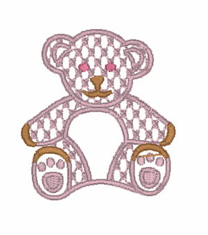 Pink Bear Embroidery Design Pink Bear Embroidery Design