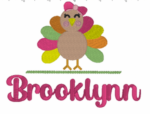 Mini Turkey Embroidery Design Mini Turkey Embroidery Design