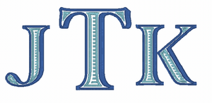 Two Toned Font Embroidery Design Two Toned Font Embroidery Design