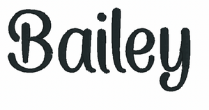 Bailey Font Embroidery Design Bailey Font Embroidery Design