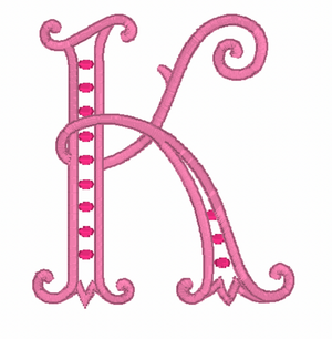 Single Initial Embroidery Font Single Initial Embroidery Font