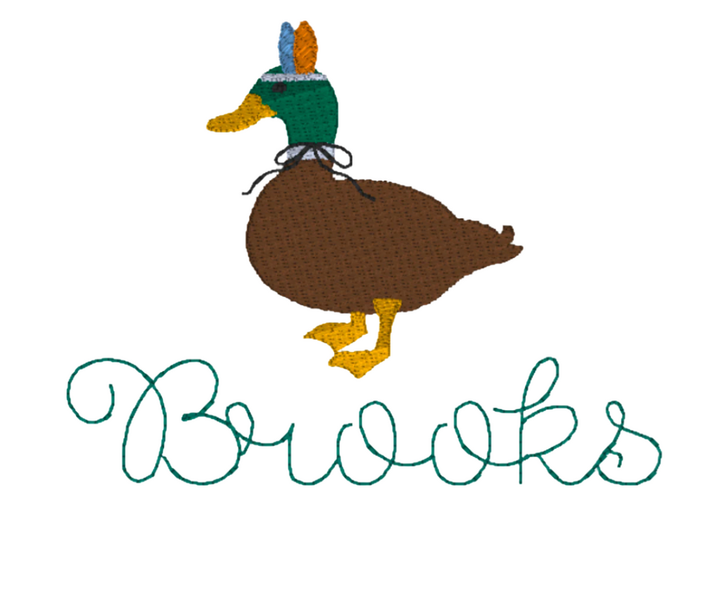 Thanksgiving Mallard Embroidery Design