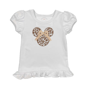 Animal Print Mouse Embroidered Shirt Animal Print Mouse Embroidered Shirt
