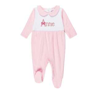 Pink Embroidered Footie Pink Embroidered Footie