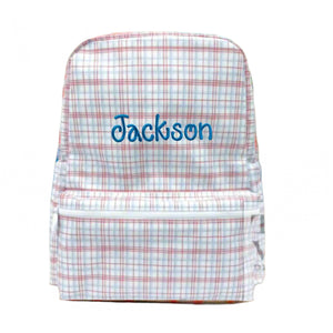 Red & Blue Plaid Backpack Red & Blue Plaid Backpack