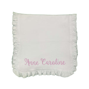Script Font Embroidered Burp Cloth Script Font Embroidered Burp Cloth