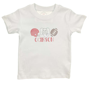 Elephant Football Embroidered Shirt Elephant Football Embroidered Shirt