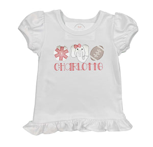 Elephant Football Embroidered Shirt Elephant Football Embroidered Shirt