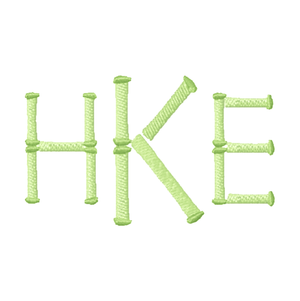 Bamboo Initials Embroidery Design Bamboo Initials Embroidery Design