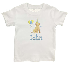 Puppy Birthday Embroidered Shirt Puppy Birthday Embroidered Shirt