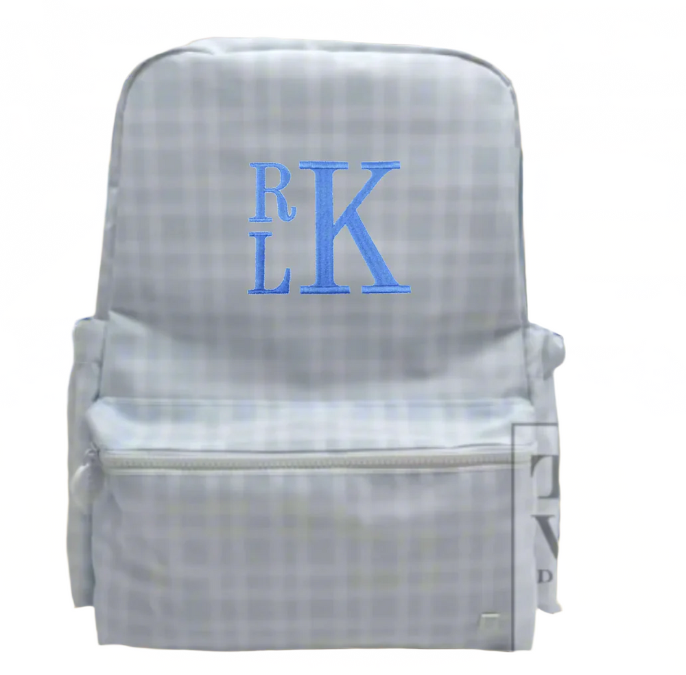 Blue Plaid Backpack