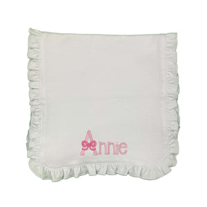 Bow Name Embroidered Burp Cloth Bow Name Embroidered Burp Cloth