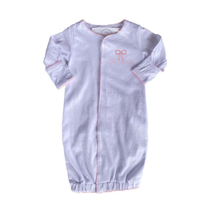 Embroidered Name & Bow Gown Embroidered Name & Bow Gown