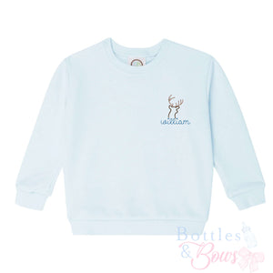 Light Blue Embroidered Sweatshirt Light Blue Embroidered Sweatshirt