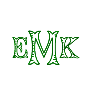 Ribbed Fishtail Embroidery Font Ribbed Fishtail Embroidery Font