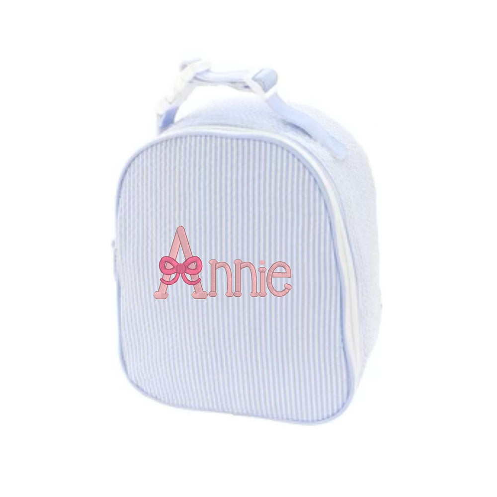 Bow Name Embroidered Lunchbox