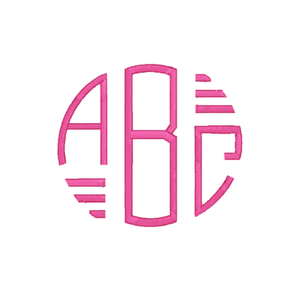 Circle Monogram Embroidery Design Circle Monogram Embroidery Design