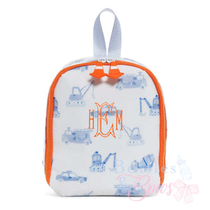 Construction Print Embroidered Lunchbox Construction Print Embroidered Lunchbox