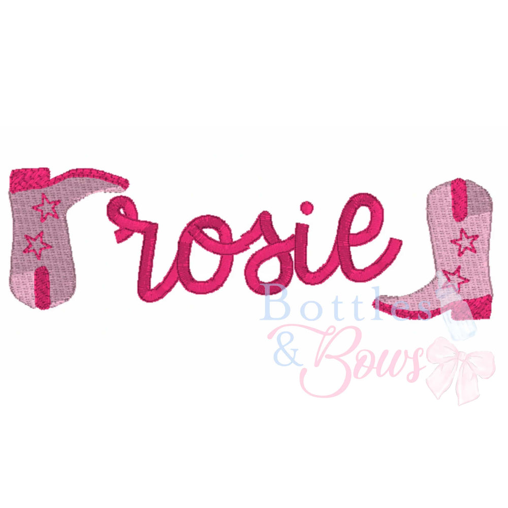 Cowgirl Boots Embroidery Design