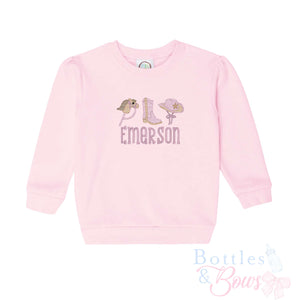 Light Pink Embroidered Sweatshirt Light Pink Embroidered Sweatshirt