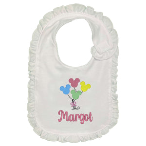 Mouse Balloons Embroidered Bib Mouse Balloons Embroidered Bib