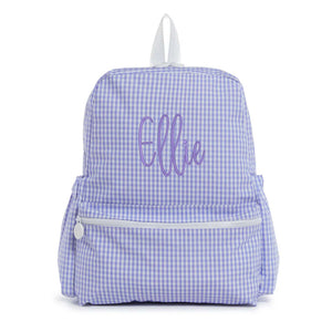 Lilac Gingham Embroidered Backpack Lilac Gingham Embroidered Backpack