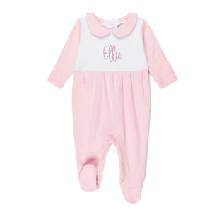 Pink Embroidered Footie Pink Embroidered Footie