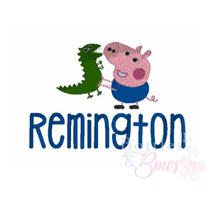 George Pig Embroidery Design George Pig Embroidery Design