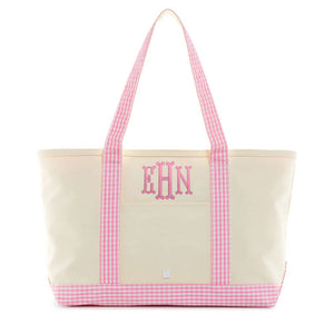 Medium Tote - Gingham Pink Medium Tote - Gingham Pink