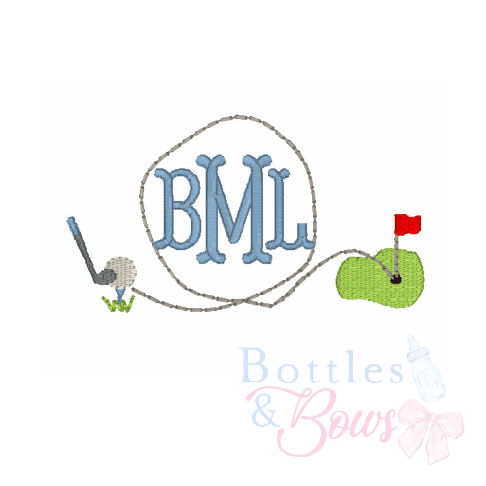 Golf Embroidery Design