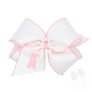 King Hair Bow with Moonstitch/Bunny King Hair Bow with Moonstitch/Bunny