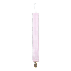 Legacy Pacifier Clip - Pink Mini Gingham Legacy Pacifier Clip - Pink Mini Gingham