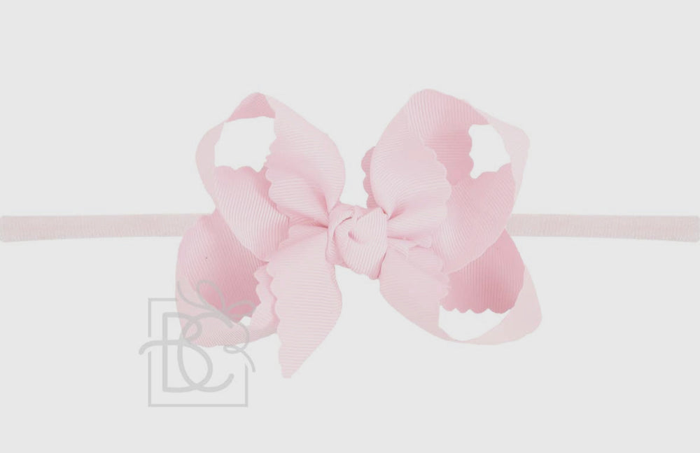 Medium Scallop Edge Headband - Pink