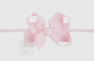 Medium Scallop Edge Headband - Pink Medium Scallop Edge Headband - Pink