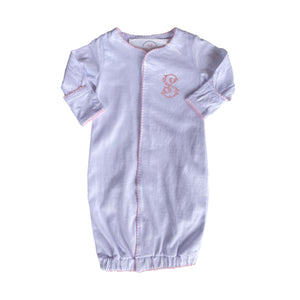 Vine Initial Embroidered Gown Vine Initial Embroidered Gown