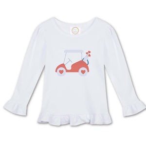 Valentine Golf Cart Embroidered Shirt Valentine Golf Cart Embroidered Shirt