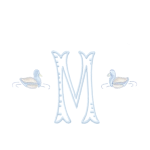 Intitial & Mallards Embroidery Design Intitial & Mallards Embroidery Design