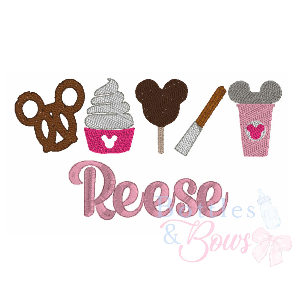 Mouse Snacks Embroidery Design