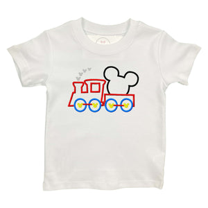 Mouse Train Embroidered Shirt Mouse Train Embroidered Shirt