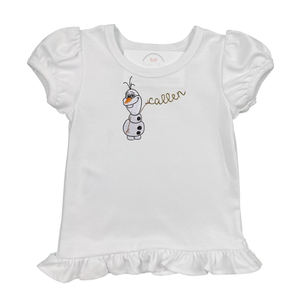 Embroidered Frozen Snowman Shirt Embroidered Frozen Snowman Shirt