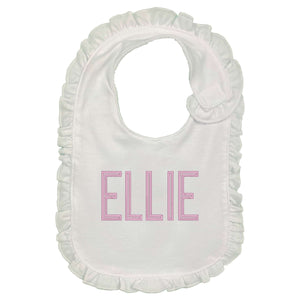 Outline Name Embroidered Bib Outline Name Embroidered Bib