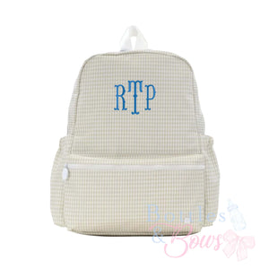 Pearl Grey Embroidered Backpack Pearl Grey Embroidered Backpack