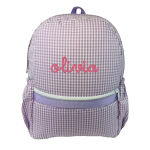 Purple Seersucker Backpack Purple Seersucker Backpack