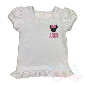 Mouse Name Embroidered Shirt Mouse Name Embroidered Shirt