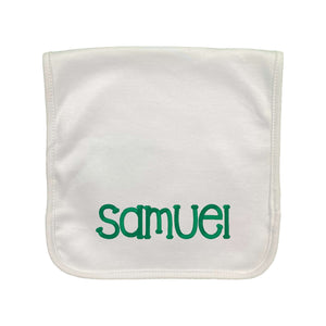 Sam Font Embroidered Burp Cloth Sam Font Embroidered Burp Cloth