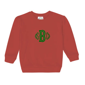 Girls Red Embroidered Sweatshirt Girls Red Embroidered Sweatshirt