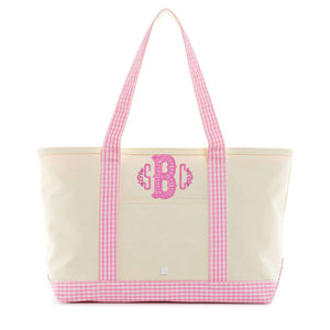 Medium Tote - Gingham Pink Medium Tote - Gingham Pink